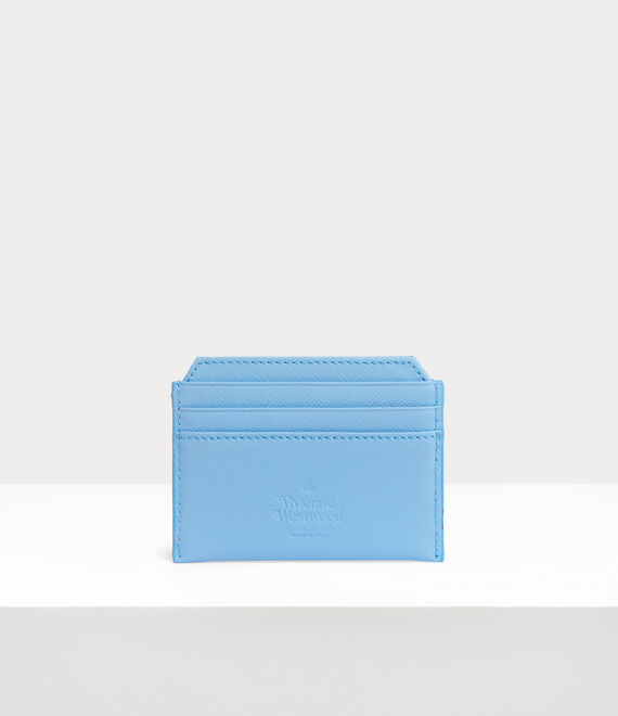 Vivienne Westwood Saffiano Slim Card Holder in light blue